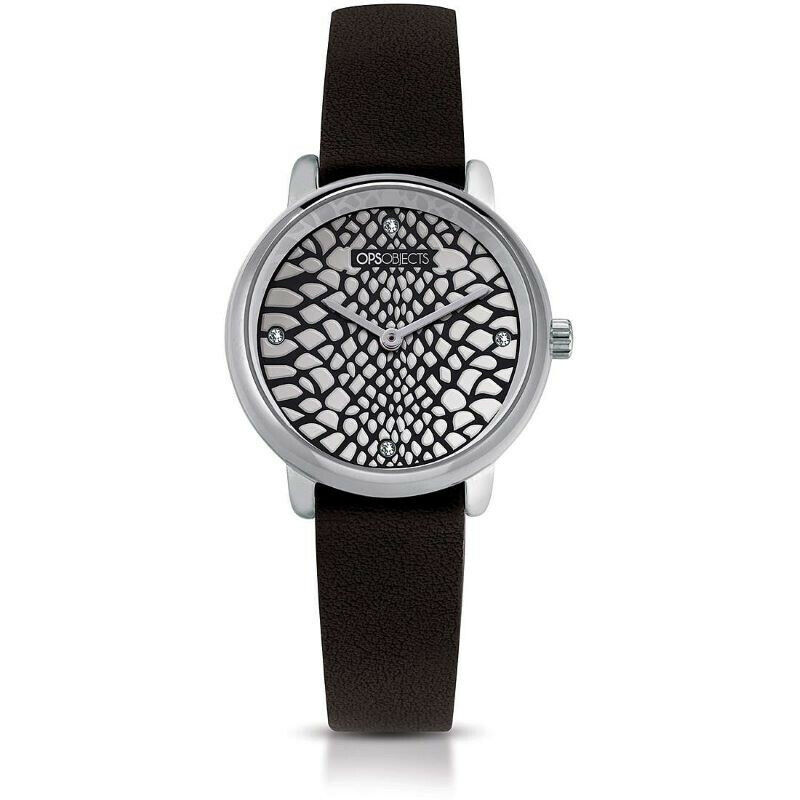 OPS OROLOGIO BOLD ANIMALIER  PITONE NERO DONNA OPSPW-632