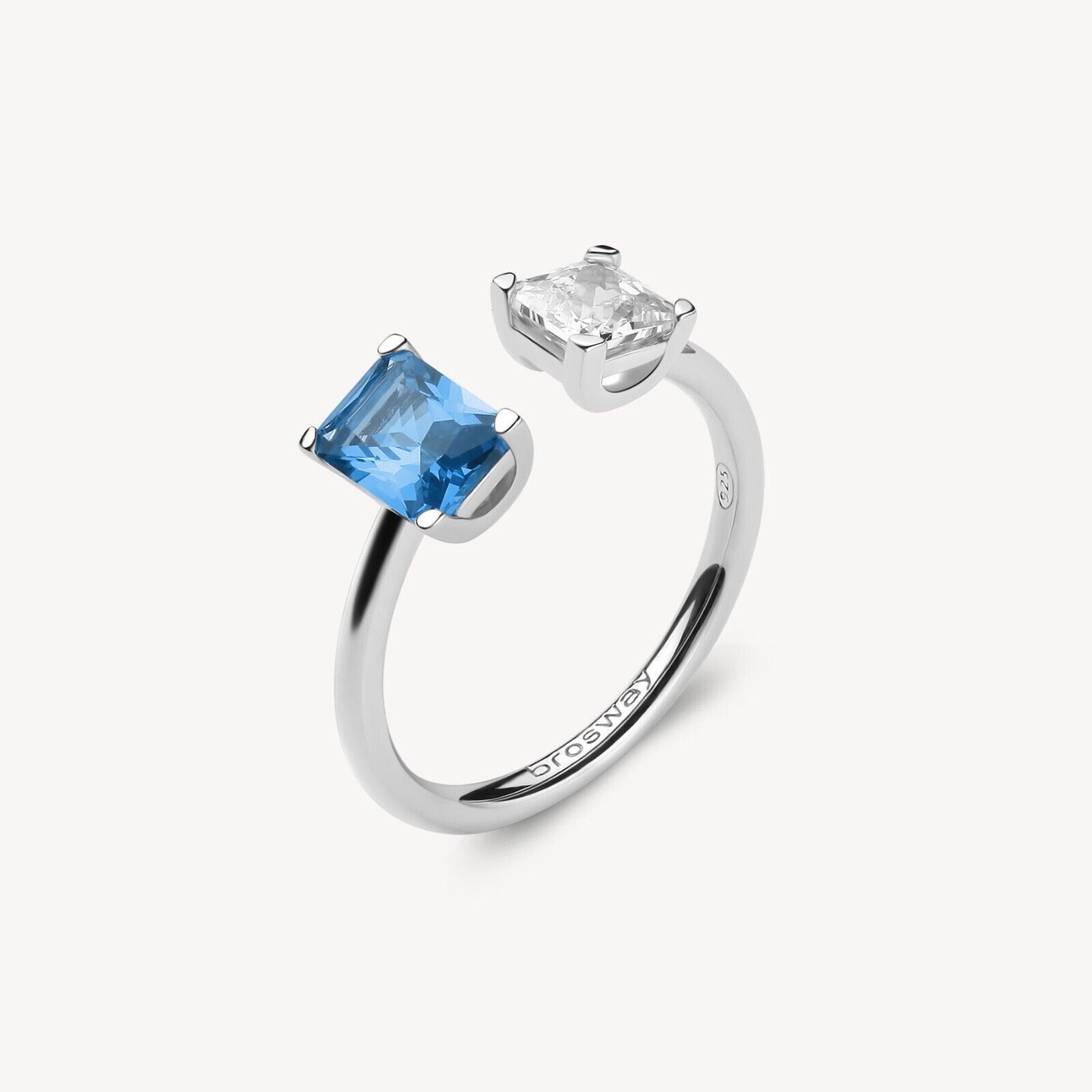 BROSWAY FANCY ANELLO DA DONNA IN ARGENTO 925 E ZIRCONI FFB09B FREEDOM BLUE N.14
