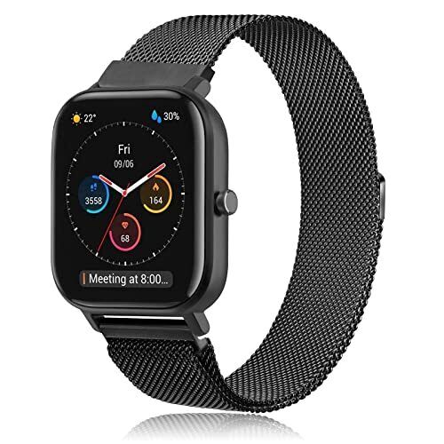 Lshy Metallo Cinturino Per Amazfit GTS /Amazfit GTS 2 Mini /GTS 2 /GTS 3 (m2i)