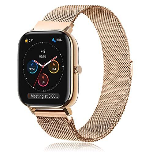 Lshy Metallo Cinturino Per Amazfit GTS /Amazfit GTS 2 Mini /GTS 2 /GTS 3 (u1C)