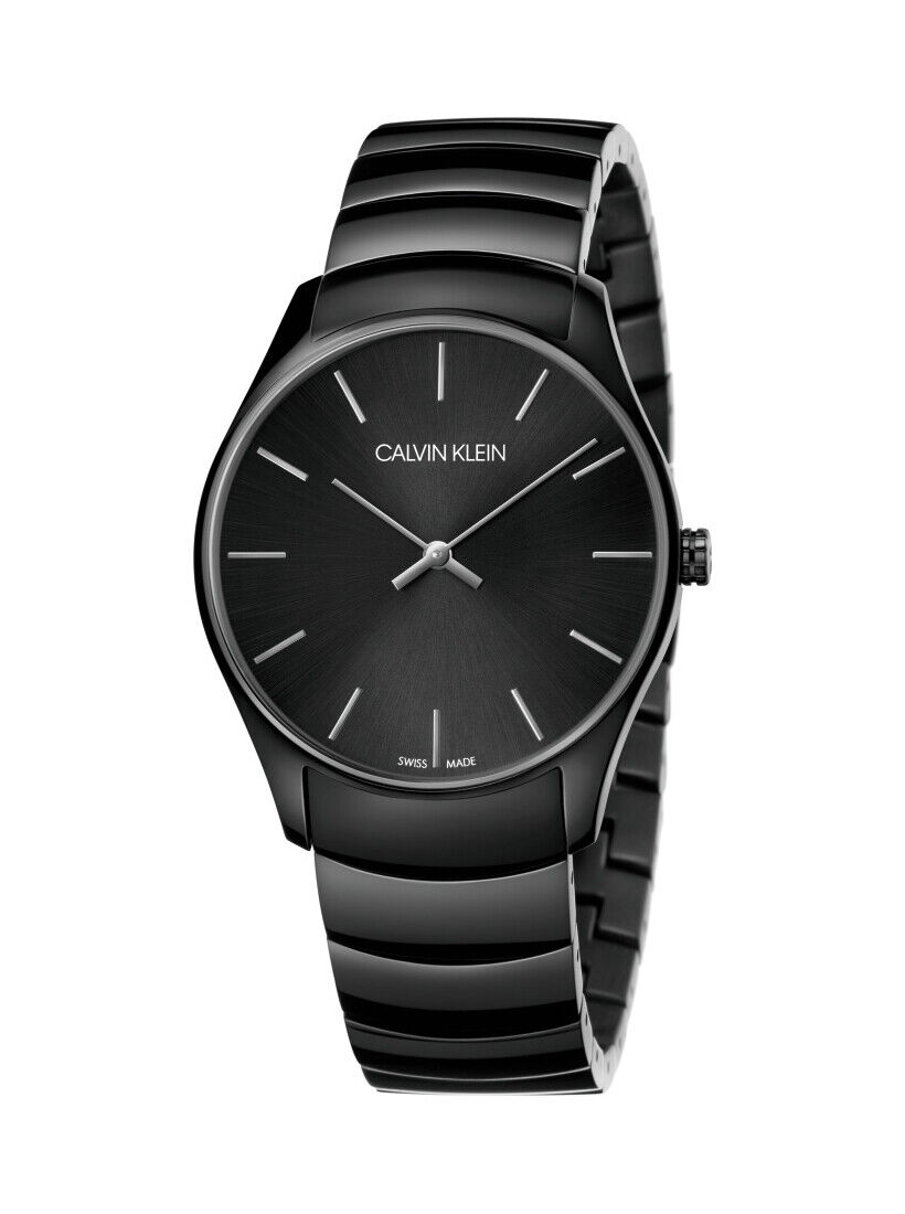 K4D21441 Calvin Klein Classic Too / orologio uomo / quadrante nero / cassa e ...