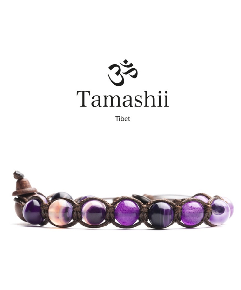 Bracciale AGATA VIOLA STRIATA Tamashii Unisex