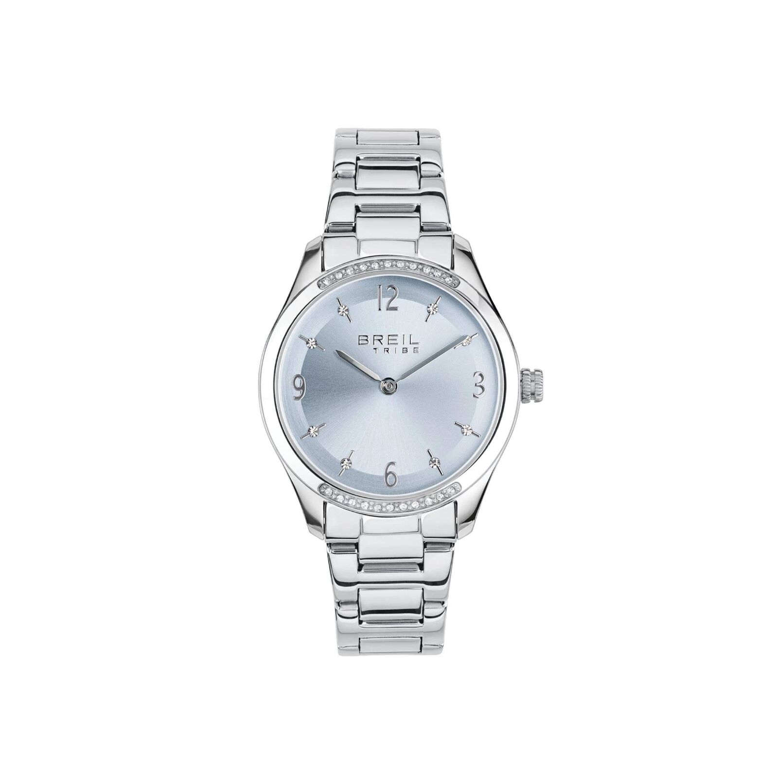 Orologio Breil Tribe Kyla EW0702 Watch Donna Acciaio azzurro Zirconi 32mm