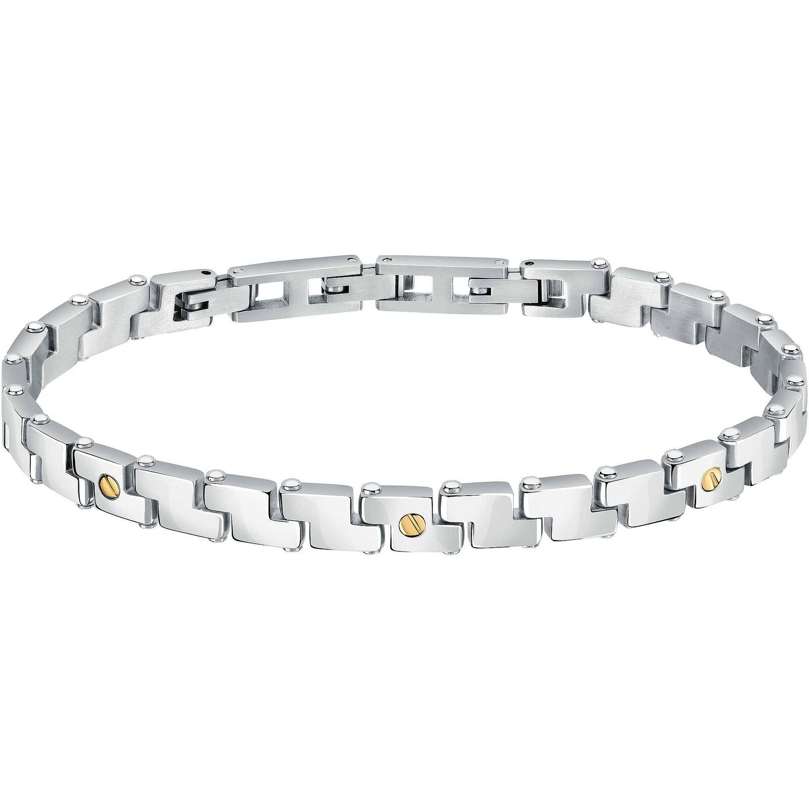 Bracciale Morellato Gold SATM17 Bracelet Acciaio Oro Giallo 18 Ct Uomo Nuovo