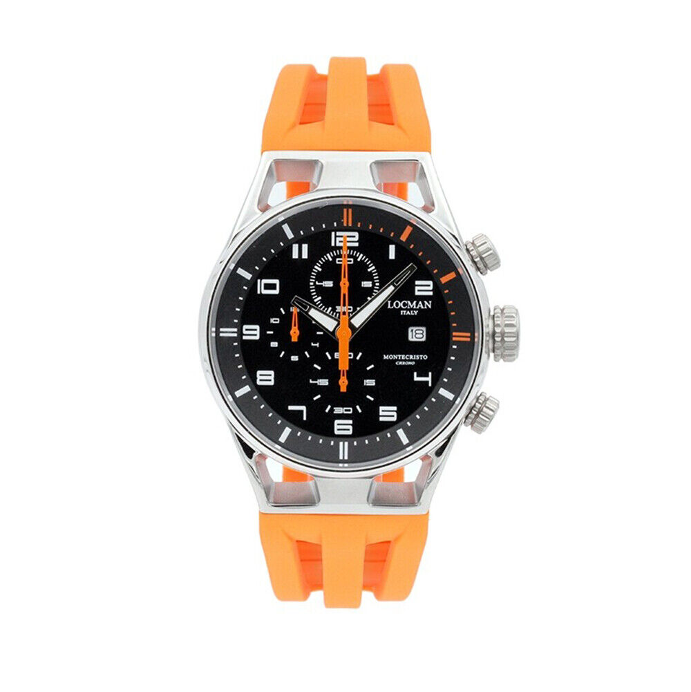 Cronografo Uomo Montecristo Chrono 41 mm Arancione Locman - 0542A01S00BKORSO