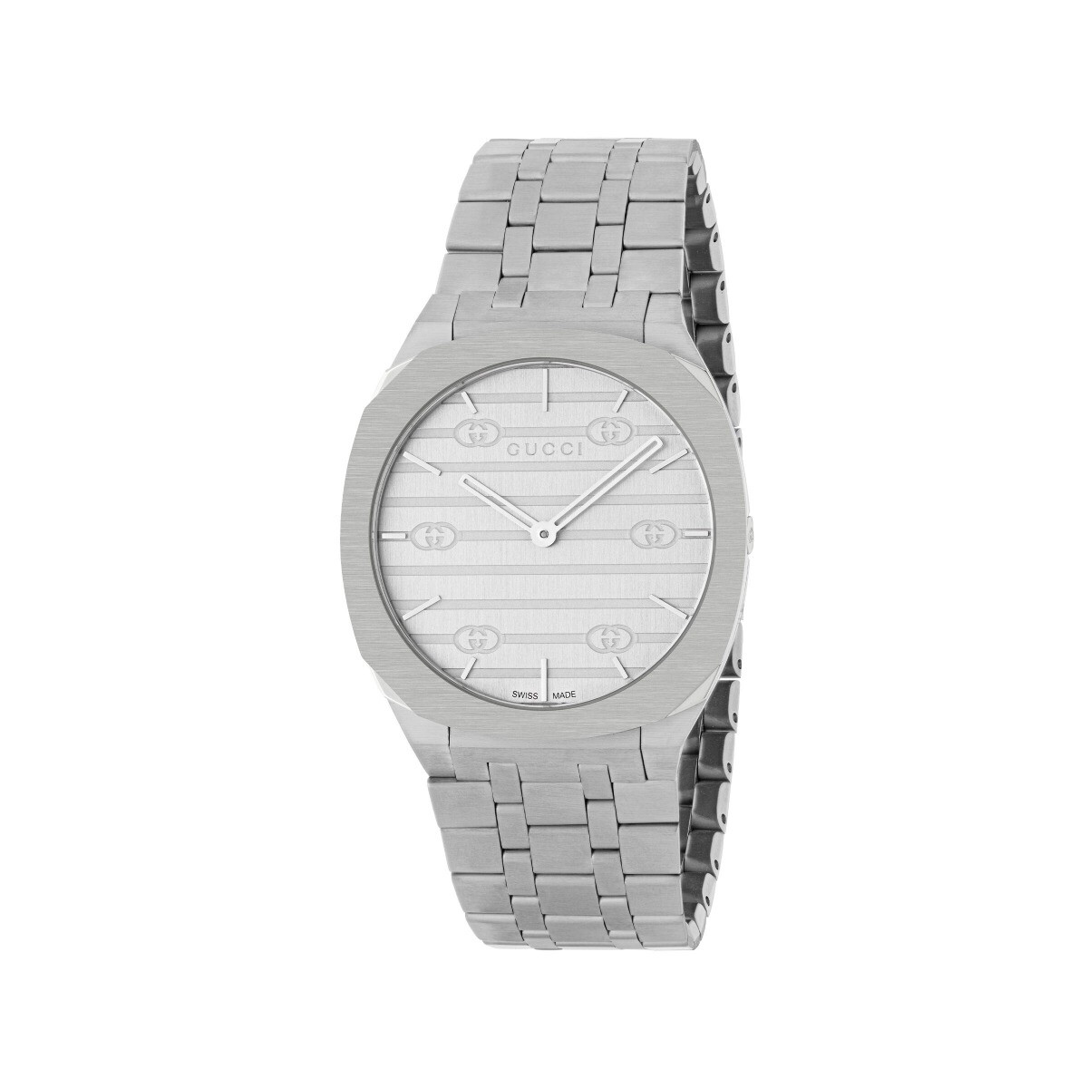YA163402 GUCCI 25H / orologio donna / quadrante argentato / cassa e bracciale...