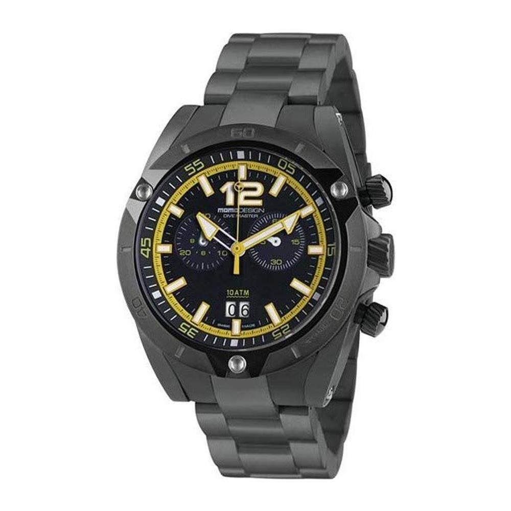 Orologio Uomo MOMO DESIGN DIVE MASTER MD282BK-30 Chrono Acciaio Nero Sub 100mt