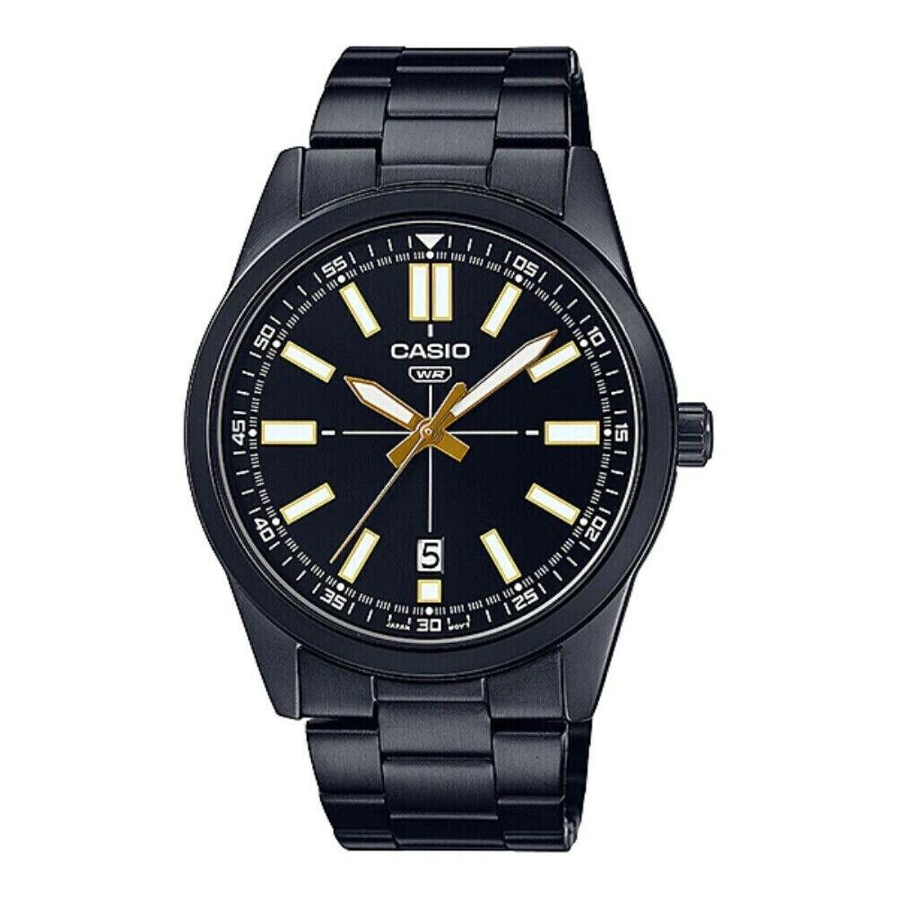 CASIO MTP-VD02B-1EUDF OROLOGIO UOMO ACCIAIO NERO DATA 41mm SOTTOCOSTO