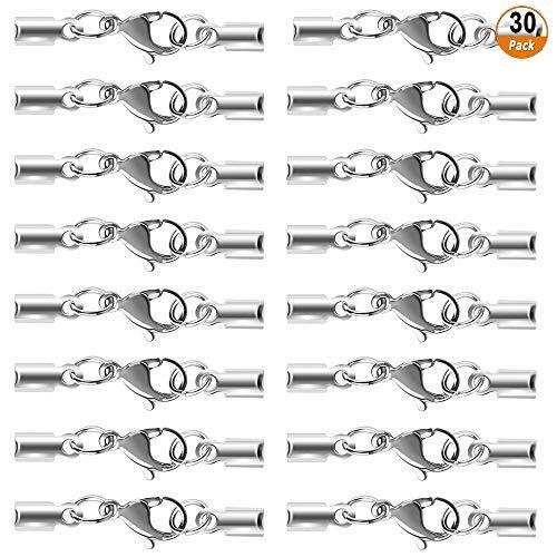 Collana Lobster Clasp 30PCS Acciaio inossidabile Lobster Catenacci con (Z0y)