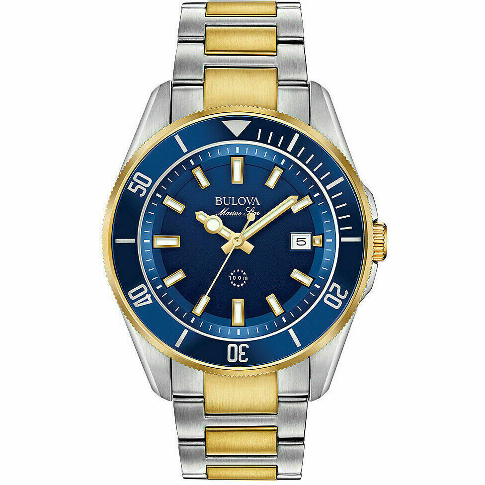 BULOVA Marine Star OROLOGIO SUB DA UOMO SOLO TEMPO IN ACCIAIO 98B334