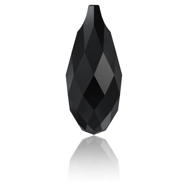 GOCCIA originale SWAROVSKI Briolette jet 11 mm pendente ciondolo CRISTALLO