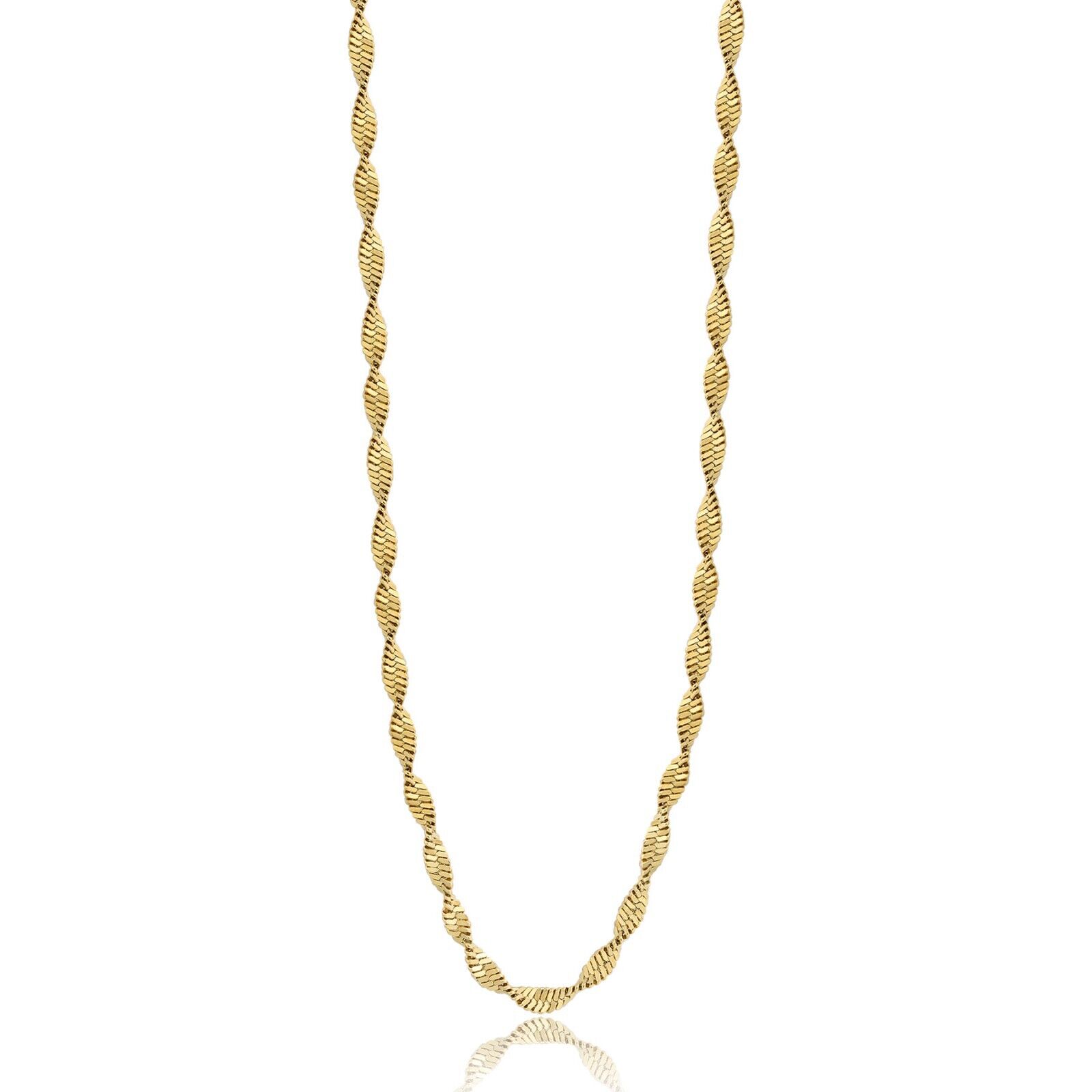 COLLANA LUNGA DA DONNA ACCIAIO CATENA SNAKE TORCION S'AGAPO CHUNKY SHK48 (2599)
