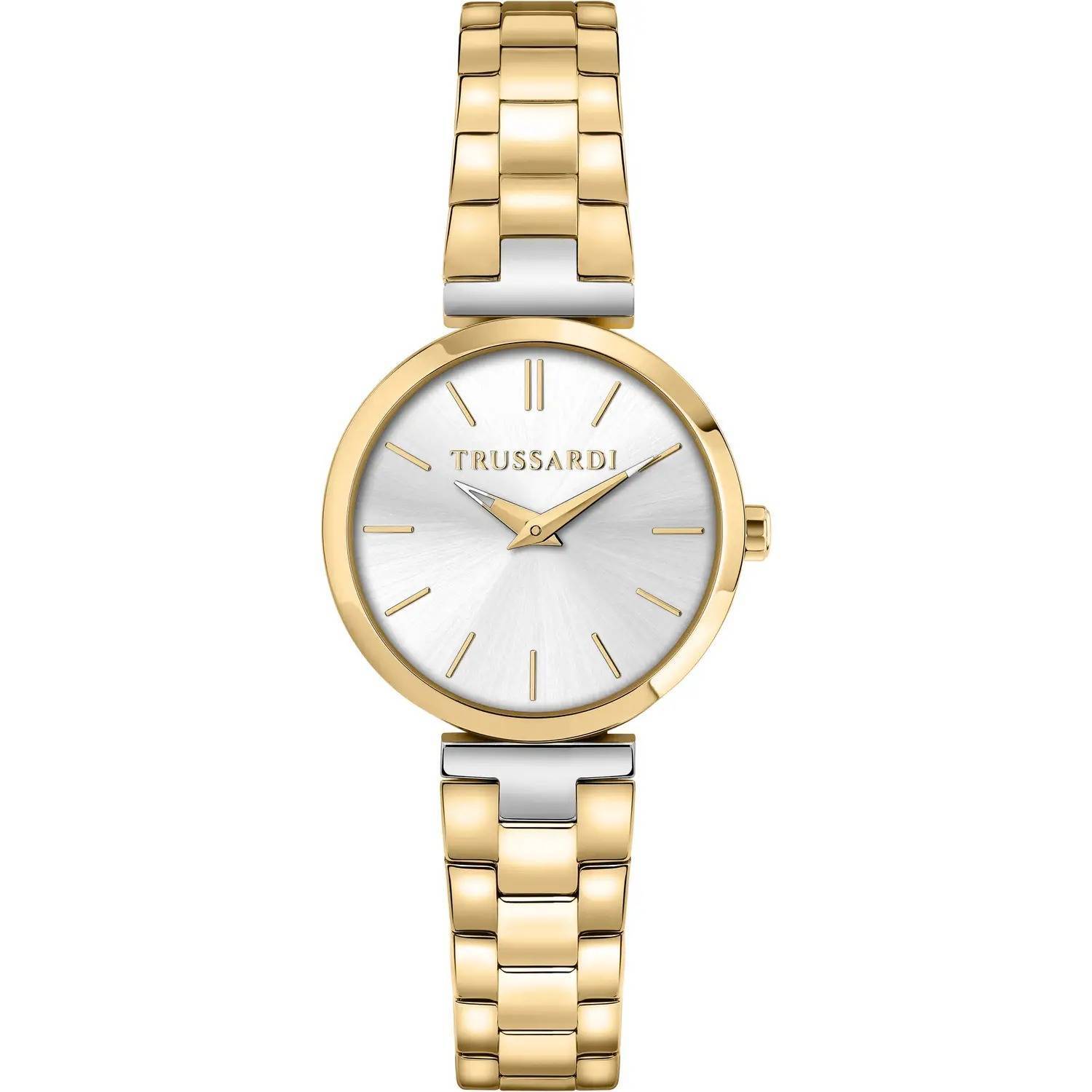Orologio Trussardi Loud R2453164507 Watch Acciaio Dorato Zirconi Donna 30mm Oro