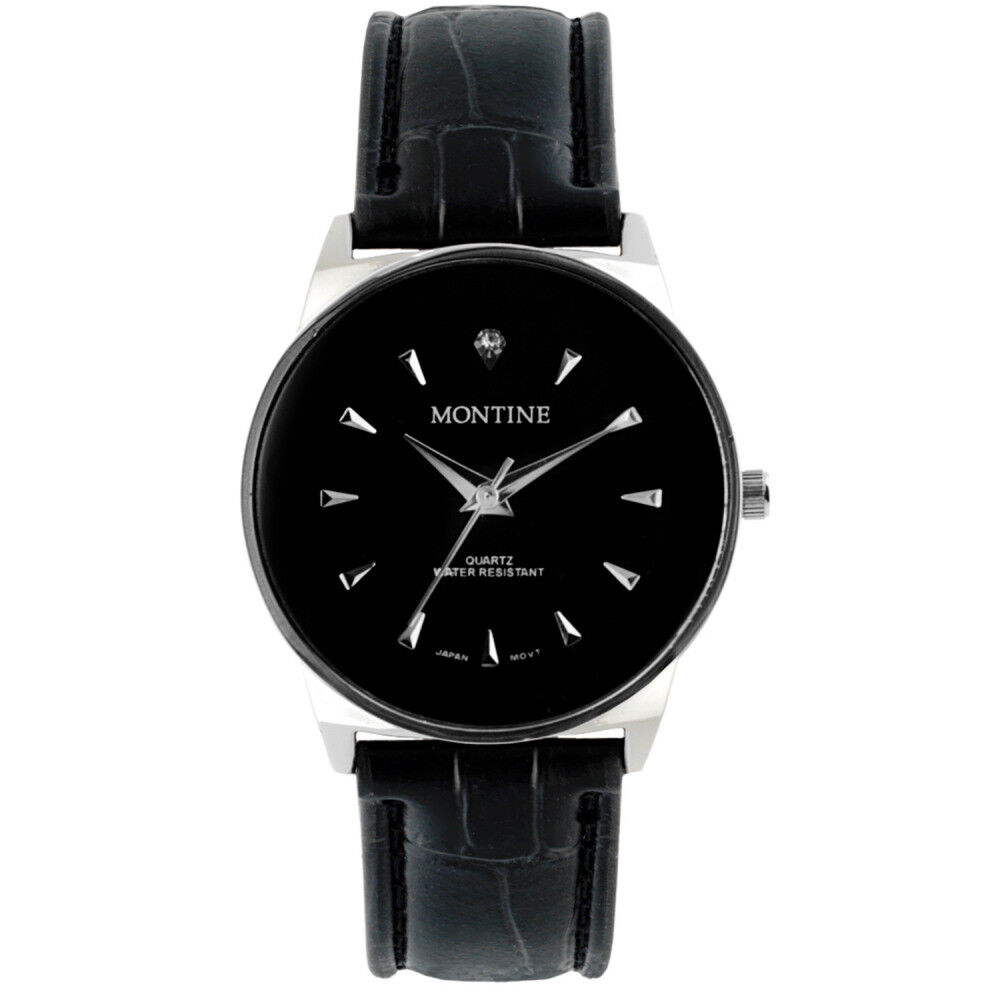 OROLOGIO da polso MONTINE donna QUADRANTE NERO con piccolo strass ELEGANTE sexy