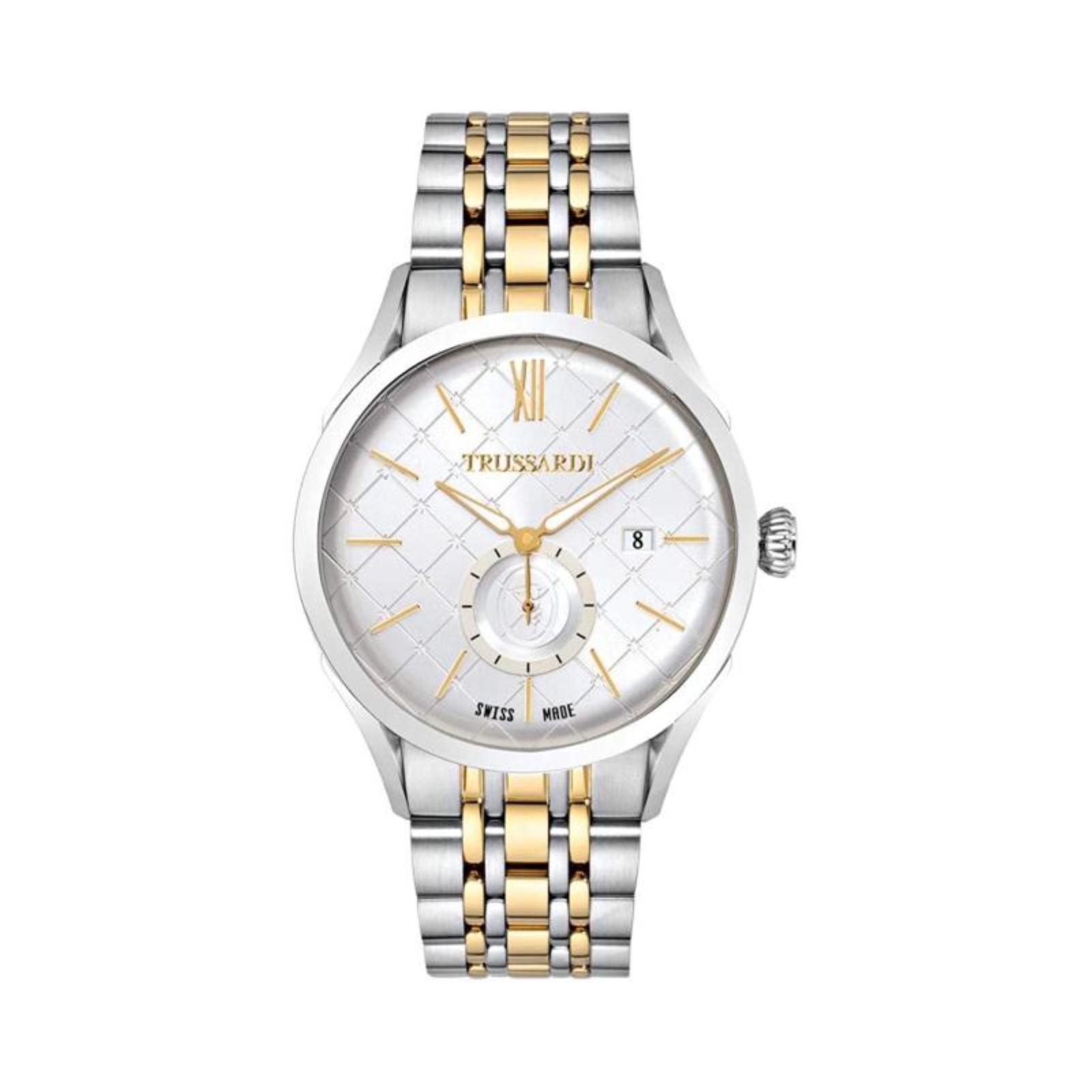 Orologio Uomo Solo Tempo TRUSSARDI R2453105005 Cinturino Acciaio PVD Bicolore