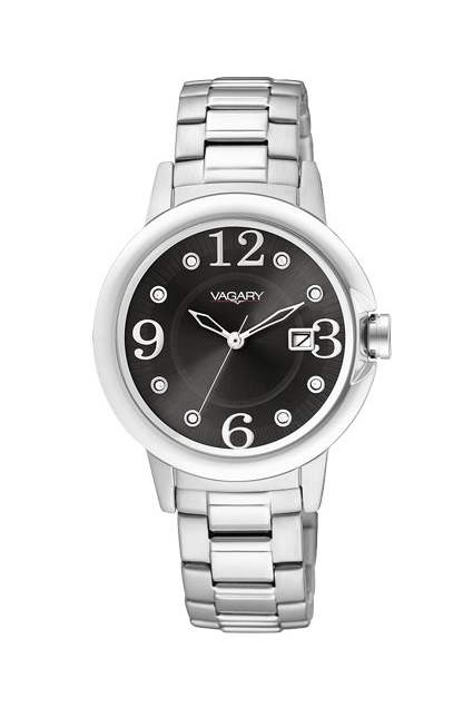 Orologio Vagary by Citizen Donna Acciaio Argentato Solo Tempo Nero IE7-411-51