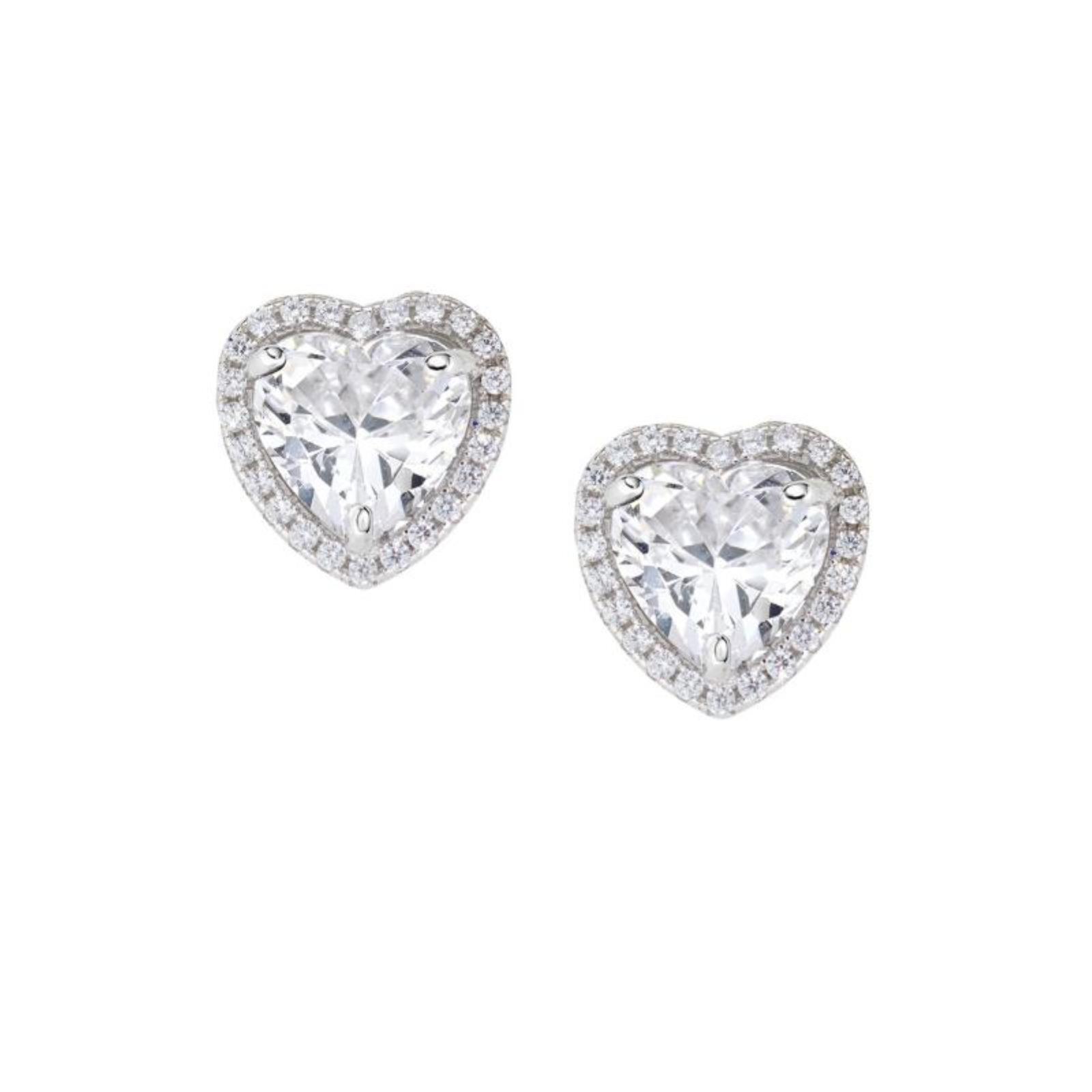 Orecchini Donna AMEN ETIHBBBZ Argento 925 Cuori con Zirconi