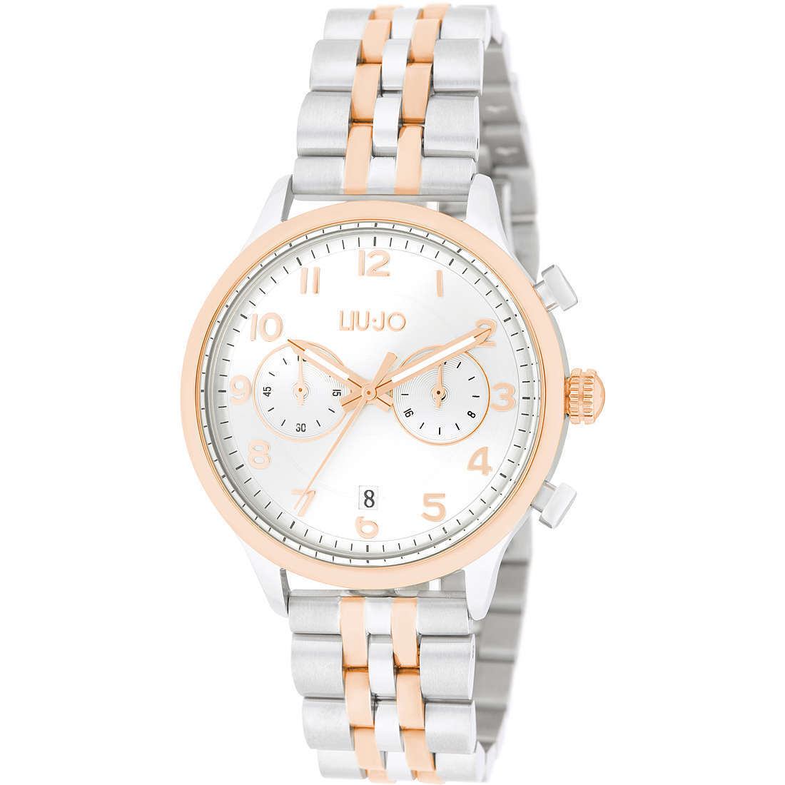 Orologio LIU JO Luxury DELAY TLJ1836 Chrono Bracciale Acciaio Bicolor Rosè 38mm