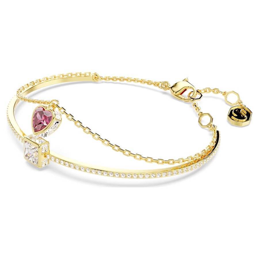 Bracciale Swarovski Chroma 5683835 Bracelet Donna Dorato Rigido Cristalli Cuore