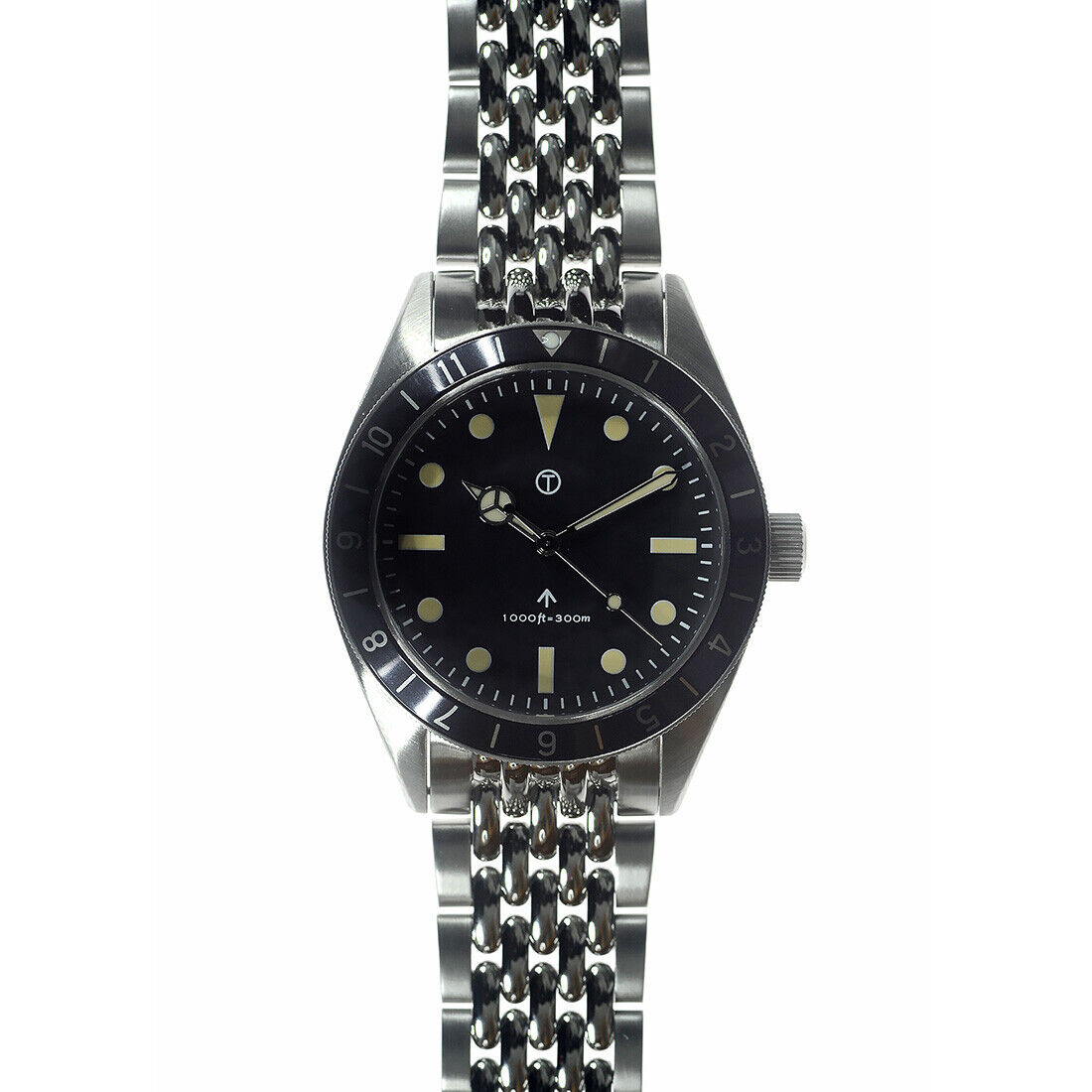 MWC Classic 1960s Pattern Sterile Ibrido Quarzo Acciaio Giallo Orologio Uomo