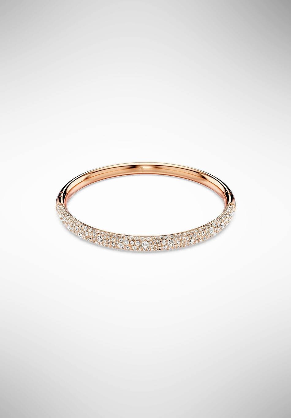 Swarovski 5688611 Bracciale rigido Meteora Pavé a neve Bianco Oro Rosa Taglia M