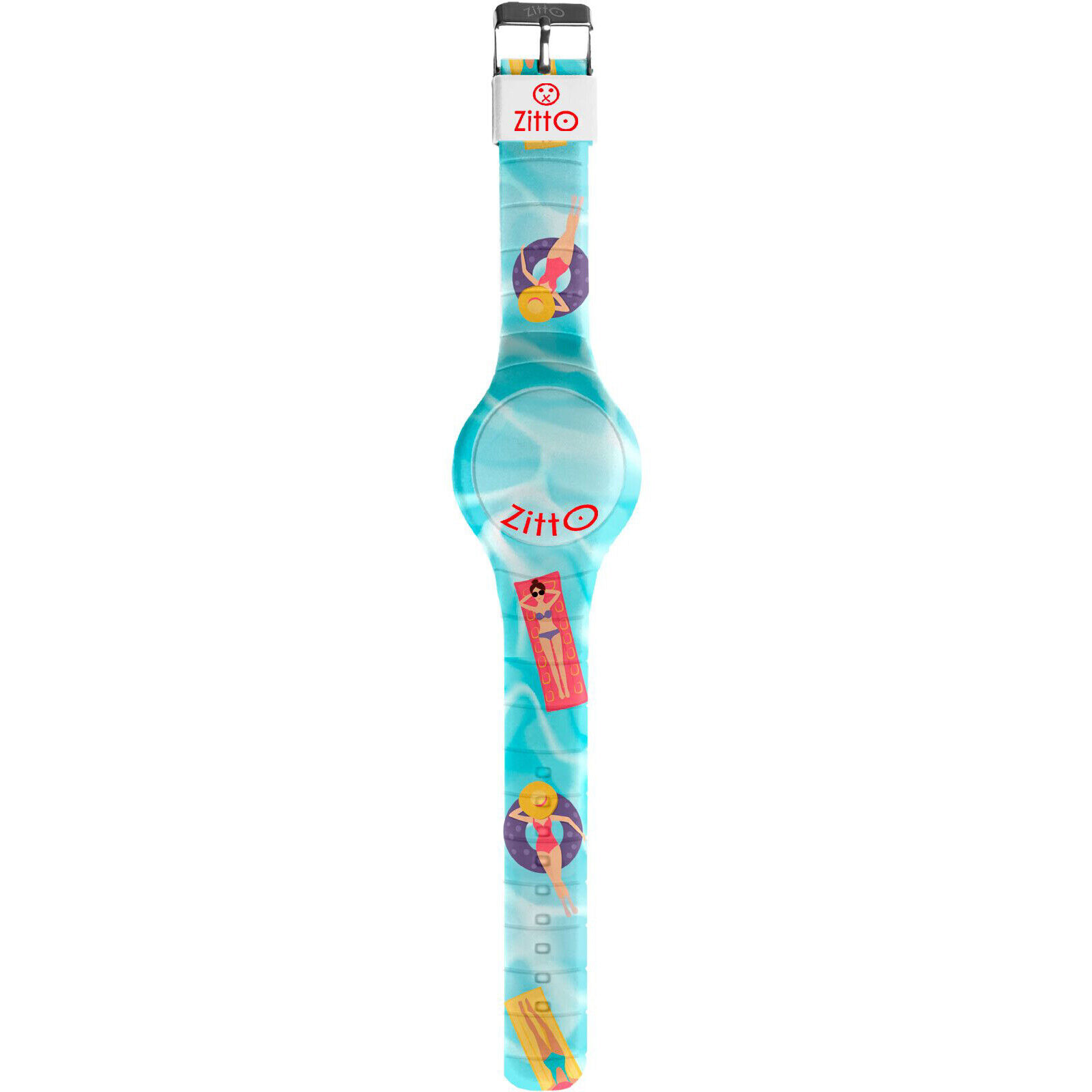 Orologio ZITTO MINI CARAIBY Pool Relax Silicone Colorato 36mm NEW Estate
