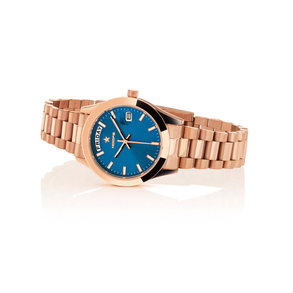 Orologio Donna HOOPS LUXURY DAY DATE 2620L-RG04 Bracciale Acciaio Rosè Blu