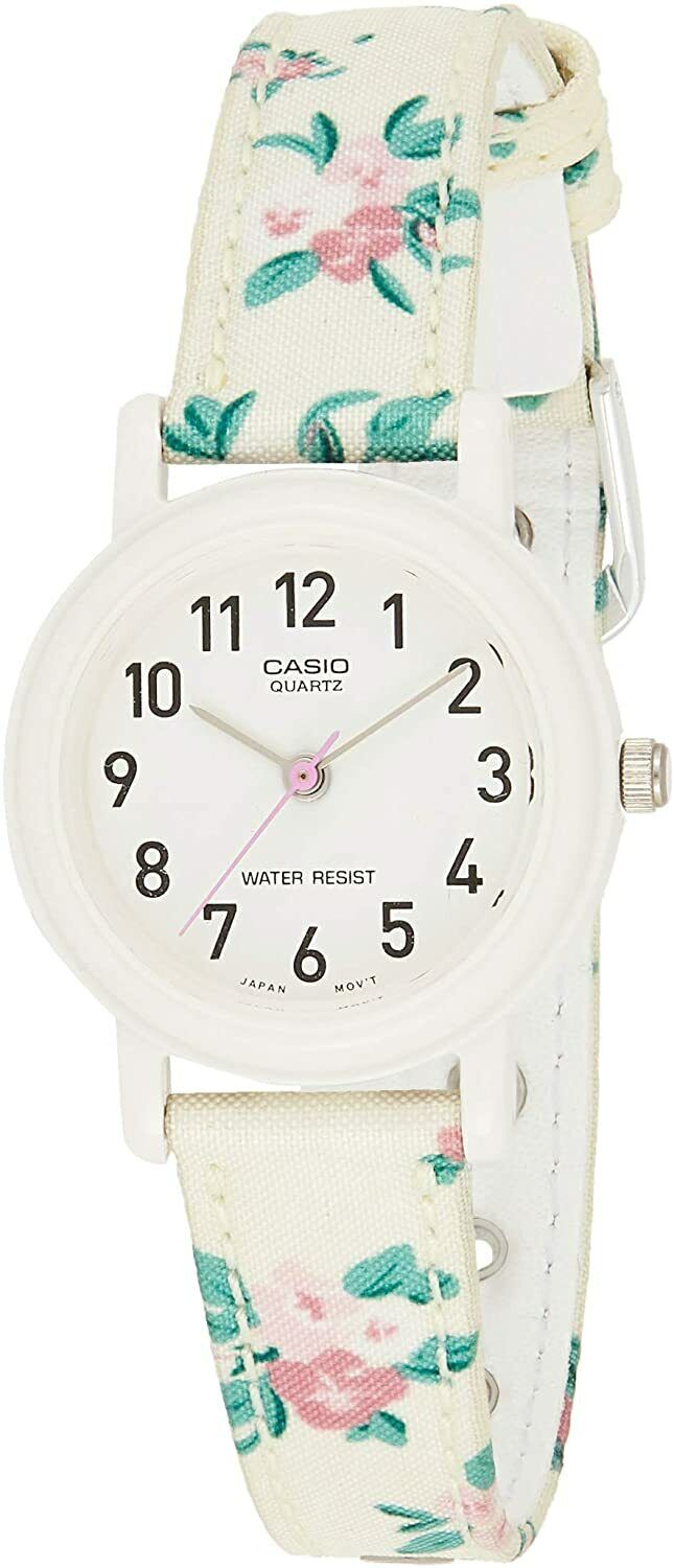 CASIO LQ-139LB-7B2DF FLORAL OROLOGIO DONNA PELLE TESSUTO 25mm SOTTOCOSTO