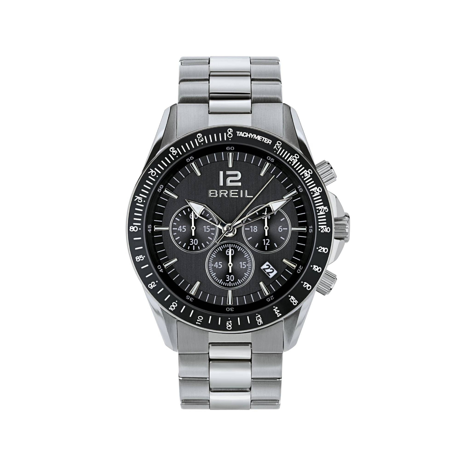 Orologio Breil Tyler TW2057 watch Acciaio Nero Uomo 43mm Cronografo Nuovo