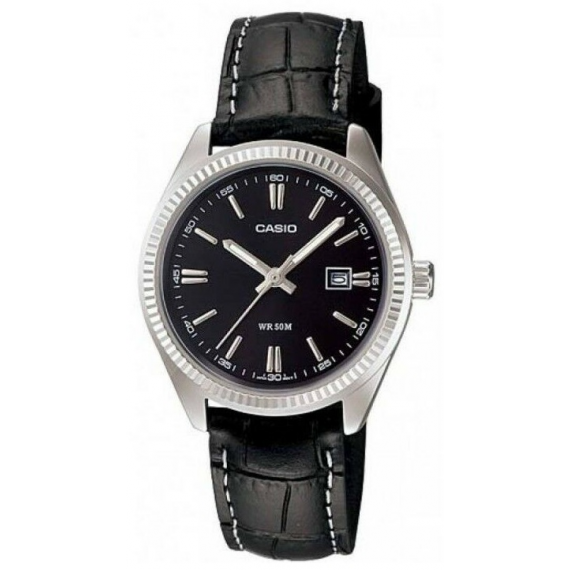 CASIO LTP-1302L-1AVDF OROLOGIO DONNA PELLE NERO DATA SOTTOCOSTO