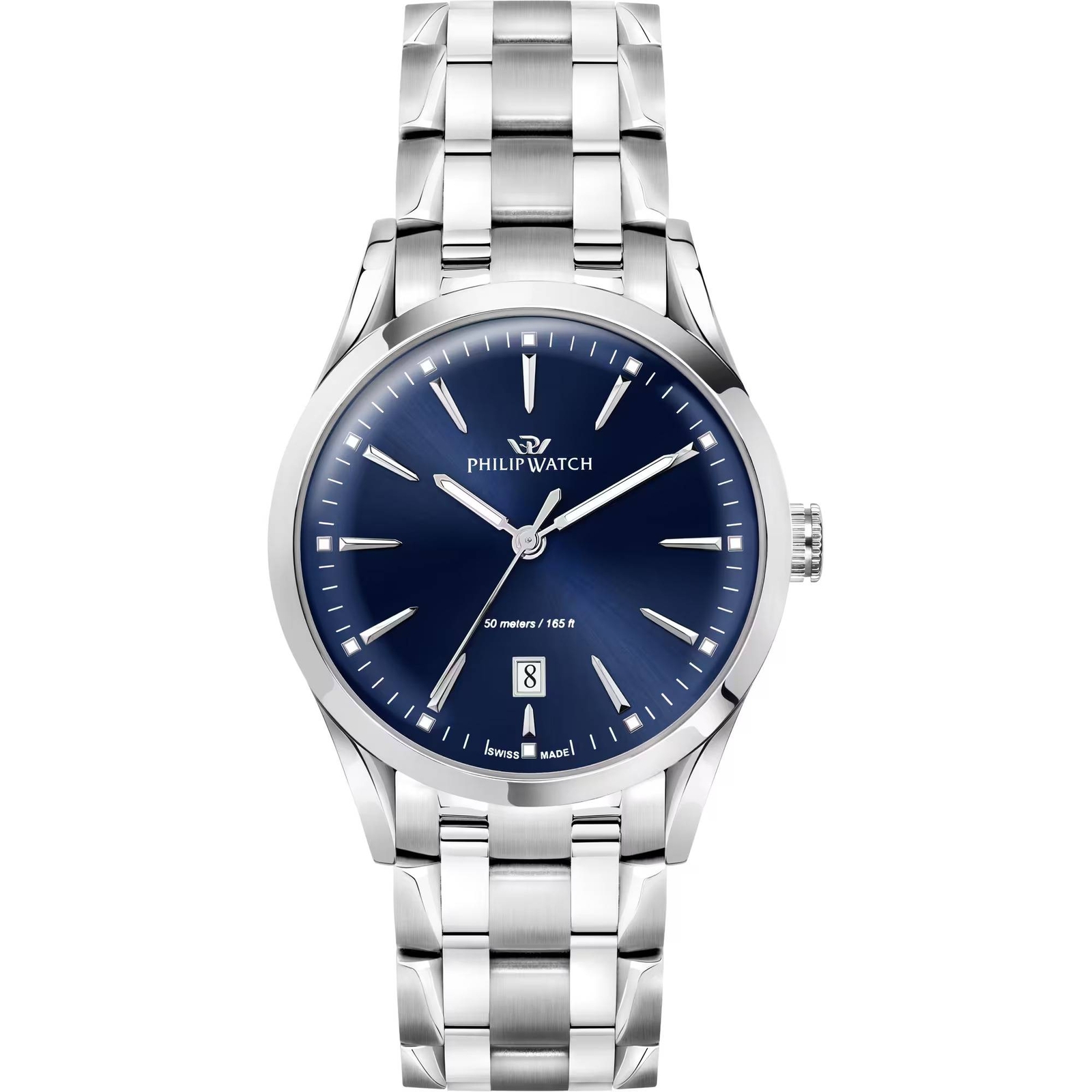Orologio Philip Watch Sunray R8253180004 Acciaio vetro Bombato Blu Vintage