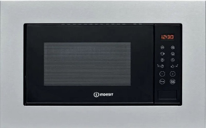 INDESIT MWI120GX FORNO A MICROONDE CON GRILL DA INCASSO 800 W INOX 60 CM