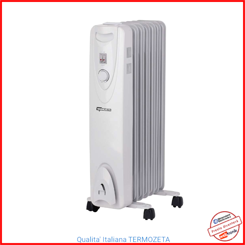 Radiatore Olio Elettrico Basso Consumo Termosifone Stufa Riscaldatore Radiante