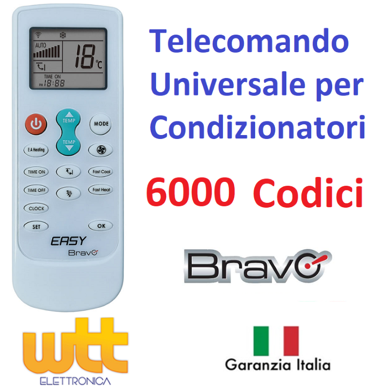 TELECOMANDO UNIVERSALE PER BAXI CONDIZIONATORE CLIMATIZZATORE D'ARIA
