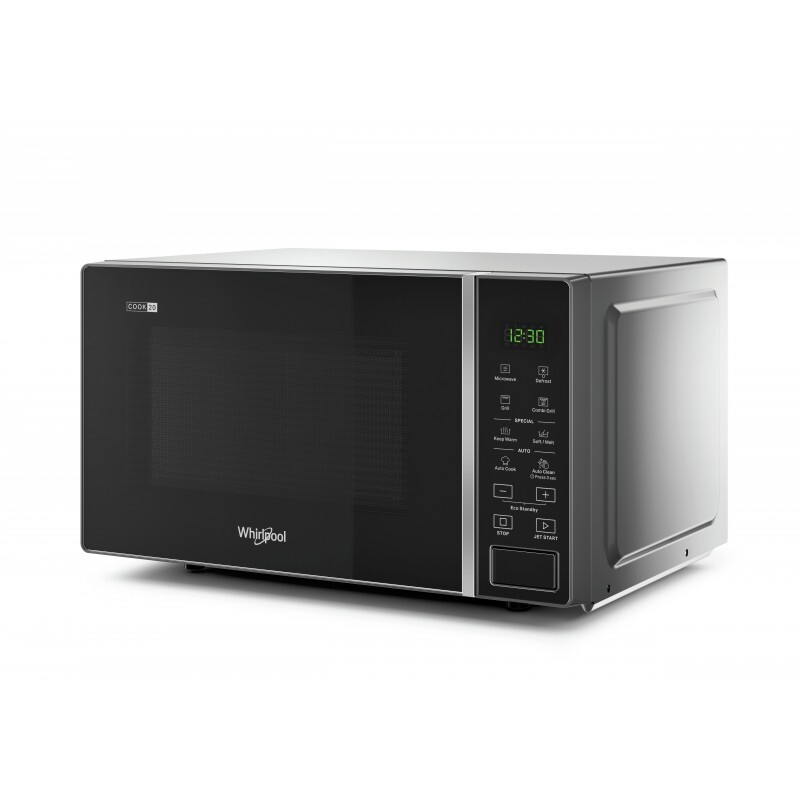 Whirlpool MWP 203 SB Superficie piana Microonde con grill 20 L 700 W Nero, Argen