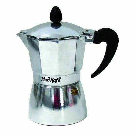 Caffettiera MariKafe' 2 Tazze in Alluminio Macchinetta Caffe' Espresso Moka