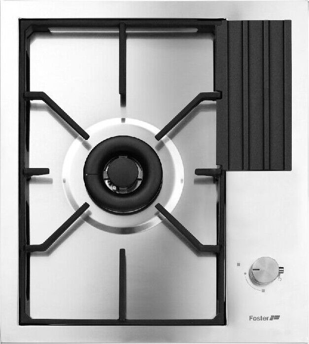 Piano Cottura 1 fuoco a Gas 45 cm Piano Inox Spazzolato 7278 032 Foster Domino