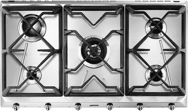 SMEG SRV596GH5 PIANO DI COTTURA 90 cm INOX