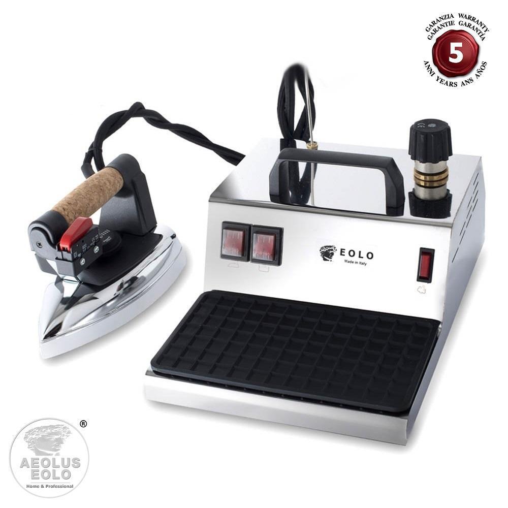 EOLO Ferro da Stiro con Caldaia Professionale Vapore Sistema Stirante GV01 INOX