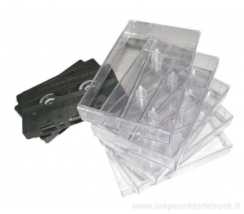 10 Custodie trasparenti Audio cassette MUSICASSETTE Audio Cassette - PR-6001