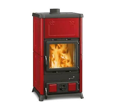 NORDICA FEDORA BORDEAUX STUFA LEGNA FOCOLARE GHISA 8,3 kW 238 m3