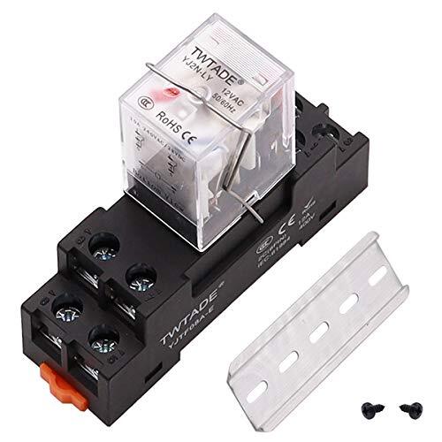 TWTADE rele 12v AC rele di Potenza Elettromagnetica 8 pin DPDT 2NO 2NC (O2c)