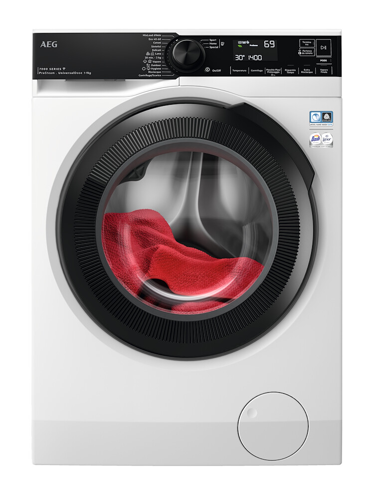 AEG LR7H94ABY LAVATRICE A VAPORE 9KG 1400 GIRI INVERTER WIFI RUBY CLASSE A