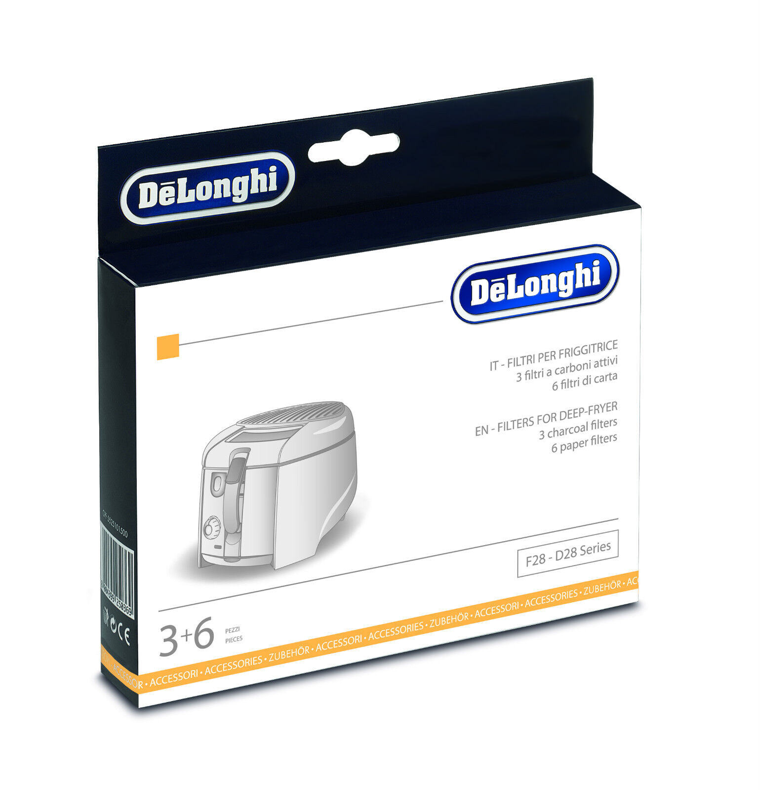 Delonghi kit filtri carboni per friggitrice F28 D28 Rotofry F28311 F28211 F28233