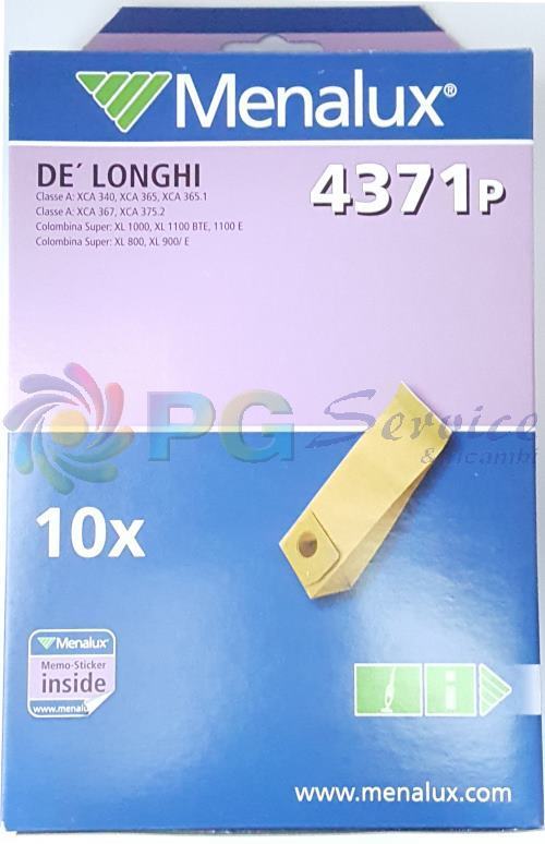 MENALUX 4371P 10 SACCHETTI DELONGHI COLOMBINA SUPER XL1000 XL900 CLASSE A XCA