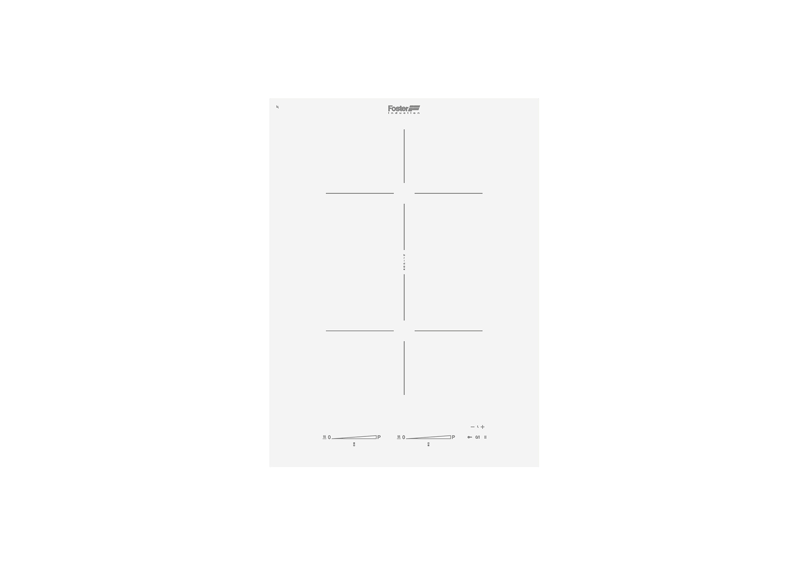 FOSTER DOMINO 7341255 PIANO COTTURA A INDUZIONE 45 CM 2 ZONE BIANCO