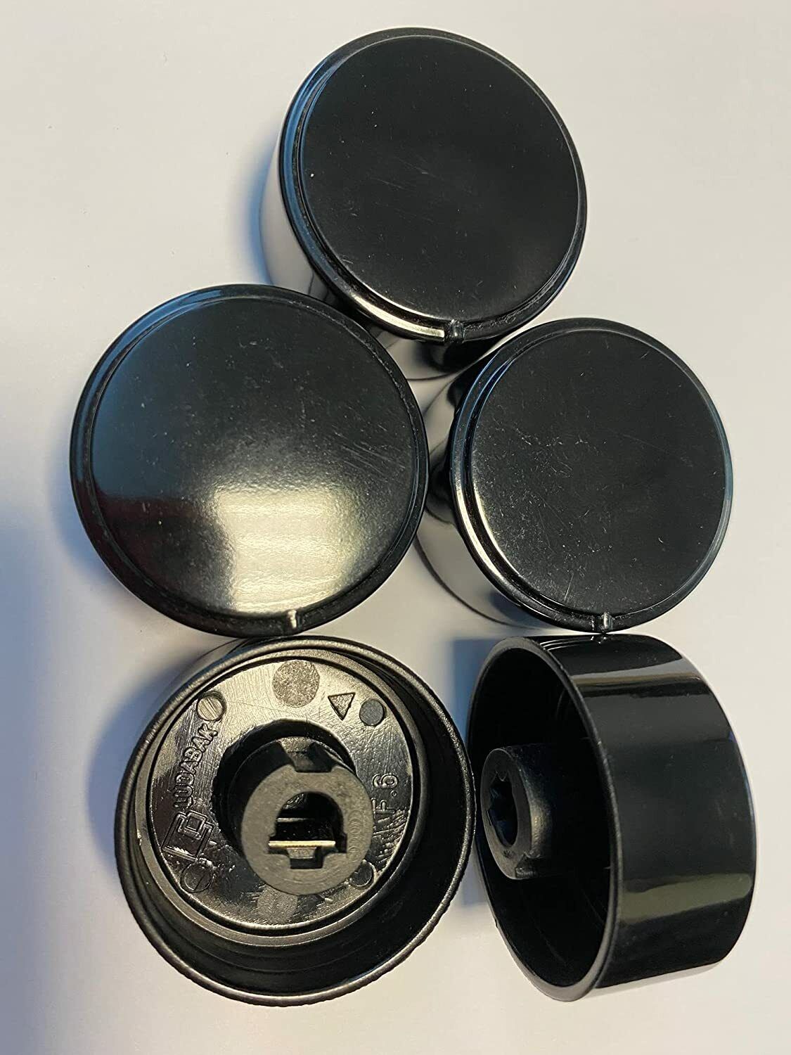 5 manopole universali per piani cottura, forni ,cucine a gas foro da 6 mm nero