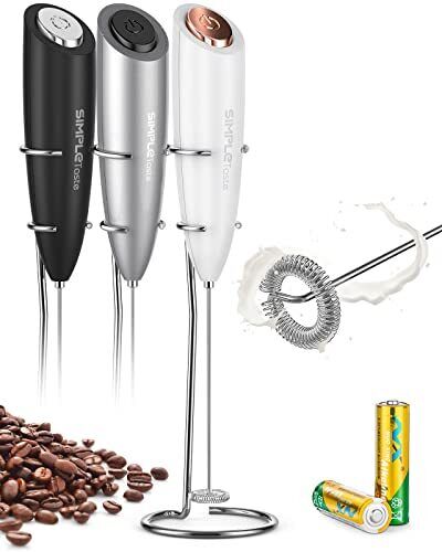 SIMPLETASTE Schiumalatte Frustino Montalatte Elettrico a Batterie, Mixer (l1X)