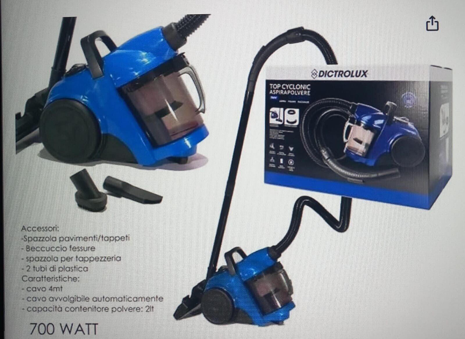ASPIRAPOLVERE DICTROLUX 700W 875401