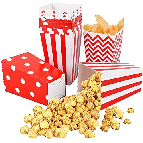 12 Pezzi scatole popcorn Scatole di Popcorn Acchetti di Pop Corn porta (q9d)